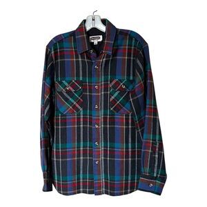 Arrow Shelter Bay Wool-Blend Multicolor Plaid Long Sleeve Shirt Size Medium